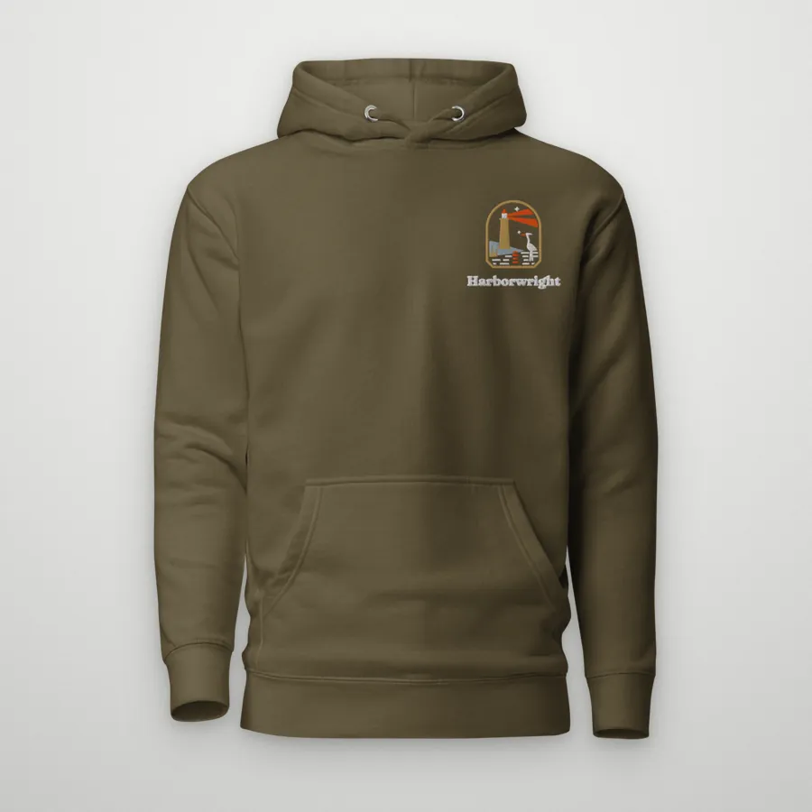 Harborwright embroidered emblem hoodie